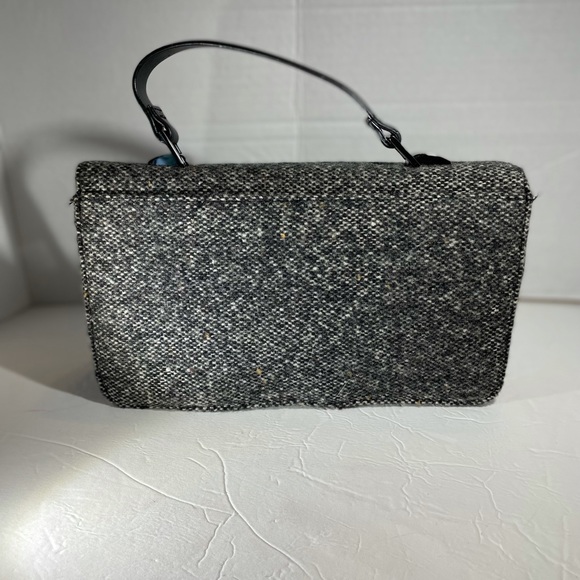 Vintage wool covered cross body strap bag. - Picture 2 of 5